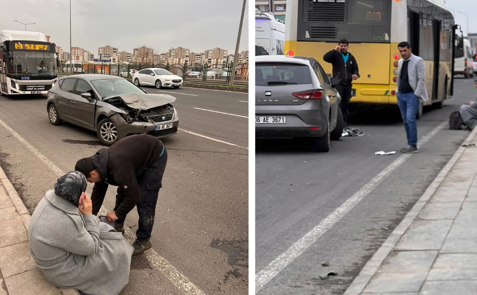 Diyarbakır-Şanlıurfa yolunda kaza! Belediye otobüsüne arkadan çarptı