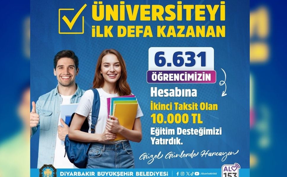 Diyarbakır'da üniversiteye yeni başlayan gençlerin ailelerine can suyu!