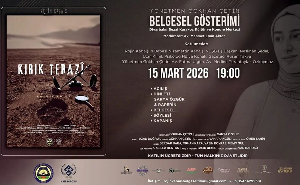 Diyarbakır'da anlamlı gala: Kırık Terazi Rojin Kabaiş'in doğum gününde gösterimde