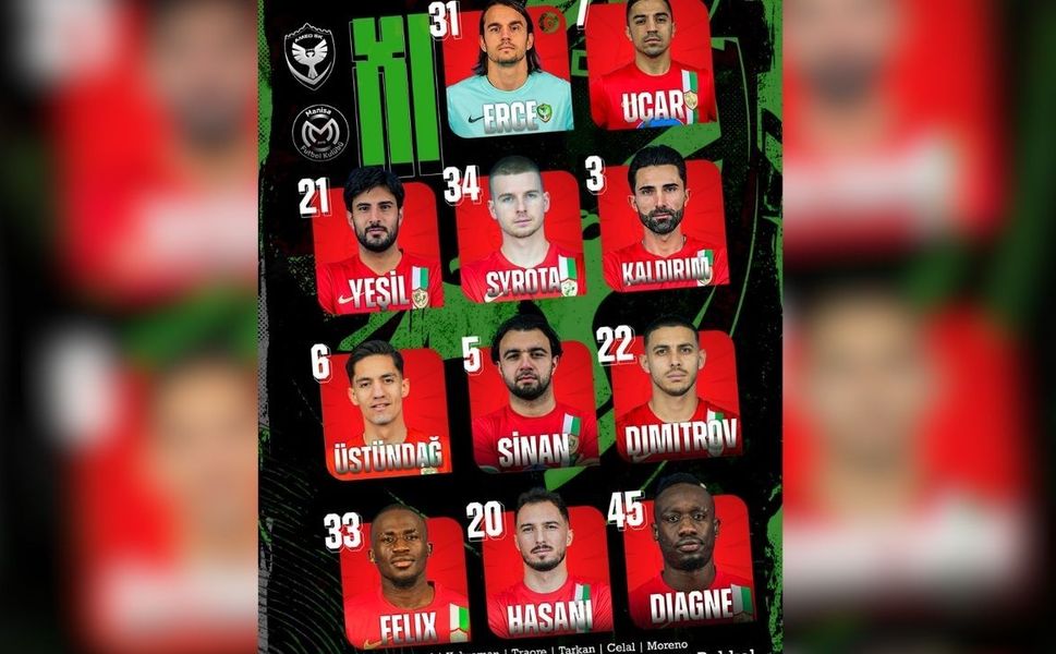 Amedspor Manisa FK maçının ilk yarısından gol sesi çıkmadı