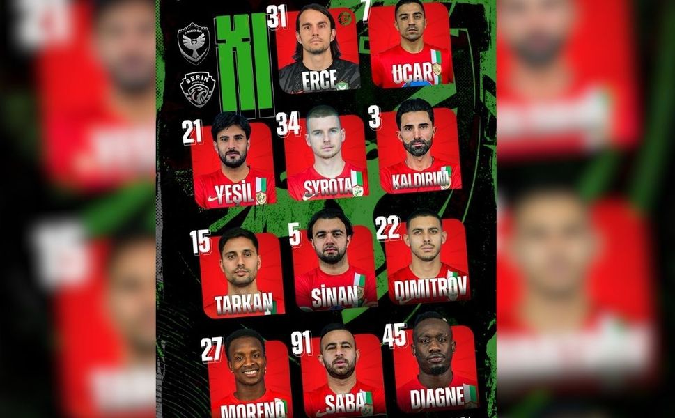 Amedspor-Serikspor maçında ilk yarı golsüz tamamlandı