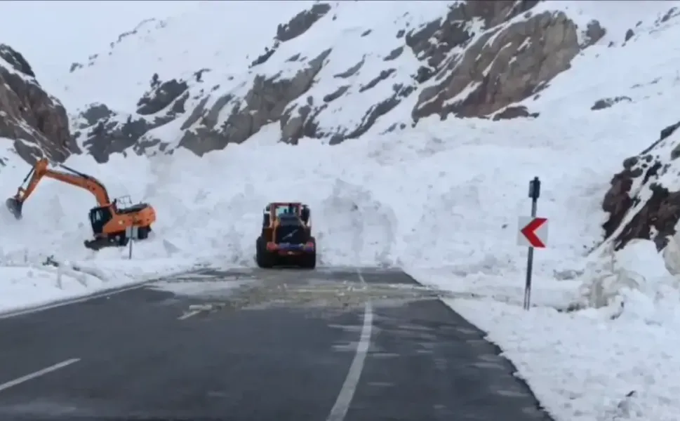 Van–Hakkari kara yoluna çığ düştü