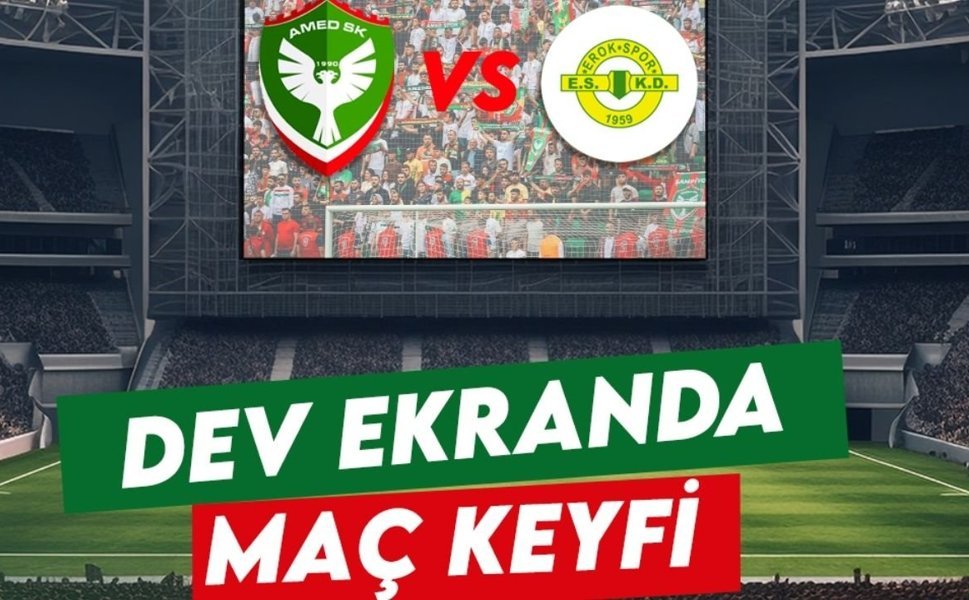 Esenler Erokspor-Amedspor: Diyarbakır'da bir dev ekran noktası daha belli oldu