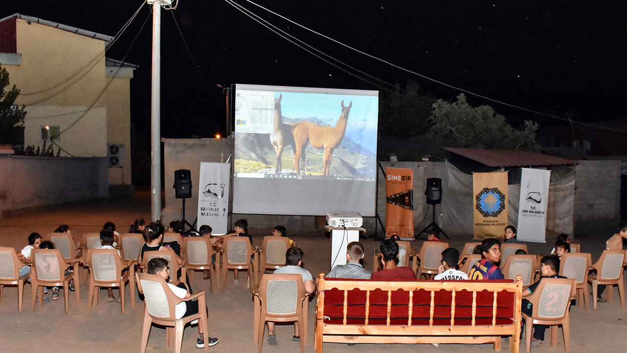 Diyarbakır’da açık hava sinema keyfi çocukları sevindirdi-2