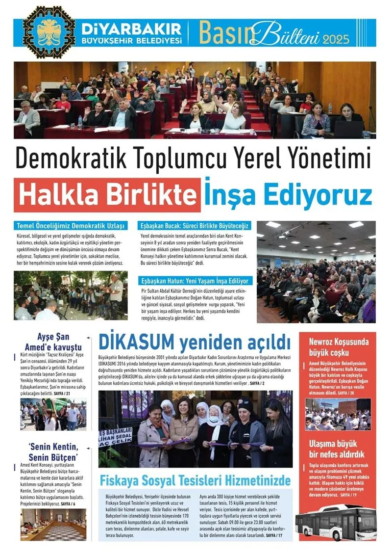 Diyarbakır Büyükşehir’den 6 aylık hizmet bülteni-1