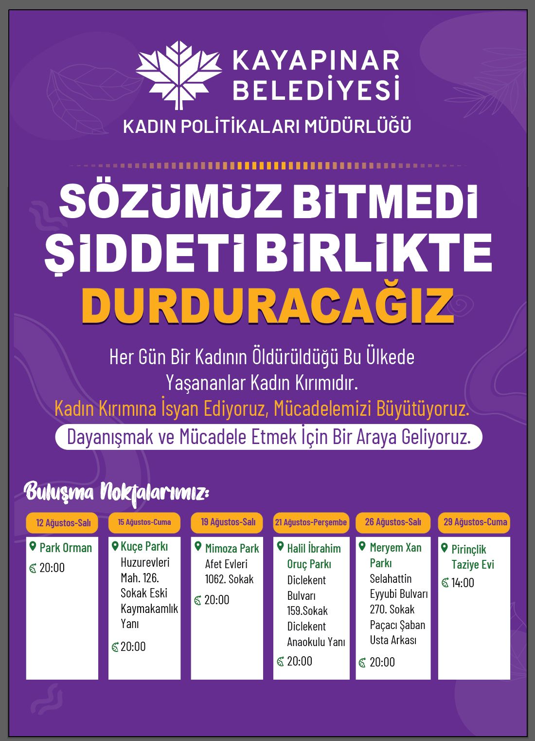 Diyarbakır’da kadın dayanışma etkinlikleri başlıyor 1