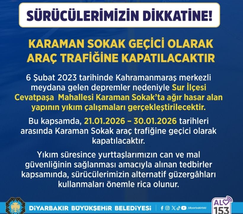 Diyarbakir Sur Yol Kapali2