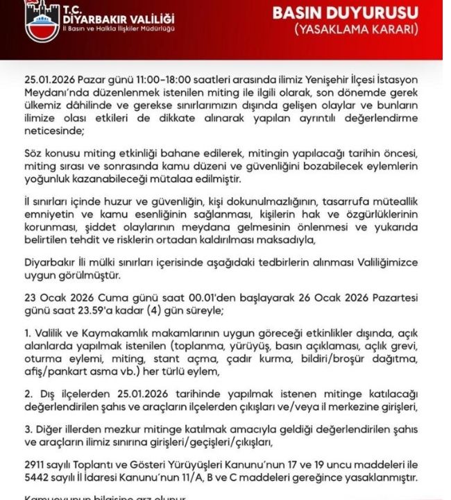 Diyarbakir Yuruyus Yasagi-1